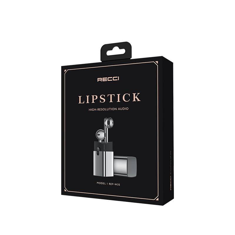Recci Lipstick Wireless Earphones REP-W35 Silver